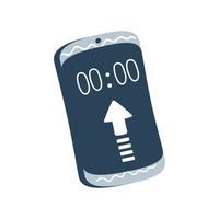 smartphone clock time vector