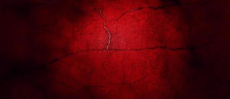 Scary Red and black horror background. Dark grunge red concrete photo