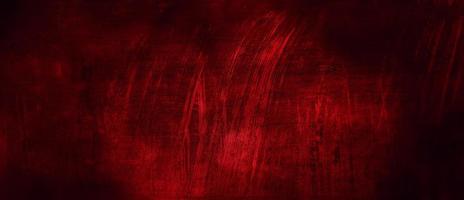 Scary Red and black horror background. Dark grunge red concrete photo