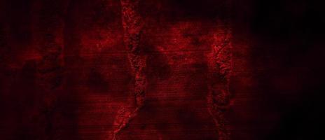 Scary Red and black horror background. Dark grunge red concrete photo