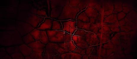 Scary Red and black horror background. Dark grunge red concrete photo