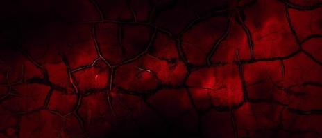 Scary Red and black horror background. Dark grunge red concrete photo