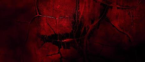 Scary Red and black horror background. Dark grunge red concrete photo