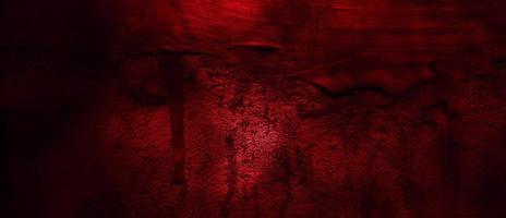 Scary Red and black horror background. Dark grunge red concrete photo