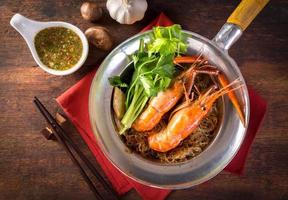 casserole shrimps with glass noodles photo