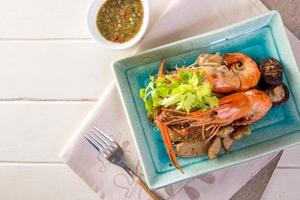 casserole shrimps with glass noodles photo
