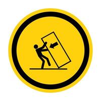 Body Crush Tip over Hazard Symbol Sign Isolate On White Background,Vector Illustration EPS.10 vector