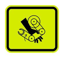 Hand Crush Robot Symbol Sign Isolate On White Background,Vector Illustration EPS.10 vector