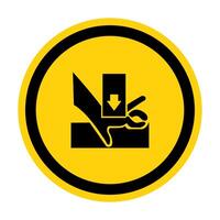 Beware You Hand When Using Silkscreen Symbol Sign Isolate On White Background,Vector Illustration vector