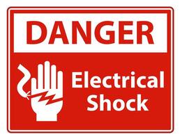 Electrical Shock Electrocution Symbol Sign Isolate On White Background,Vector Illustration EPS.10 vector