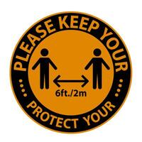 Please keep your distance,Protect your social Distancing Sign Isolate On White Background,Vector Illustration EPS.10 vector