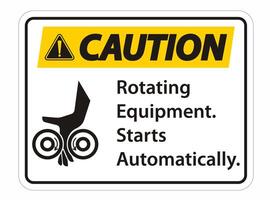 Rotating Equipment.Starts Automatically Symbol Sign Isolate on White Background,Vector Illustration vector