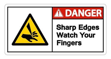 Danger Sharp Edges Watch Your Fingers Symbol vector