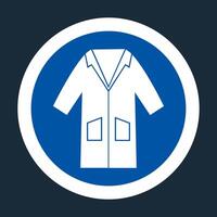 PPE Icon.Wear Smock Symbol Sign On black Background vector