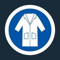 PPE Icon.Wear Smock Symbol Sign On black Background vector