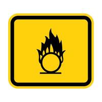 Beware Oxidizing Substance Symbol Isolate On White Background,Vector Illustration EPS.10 vector