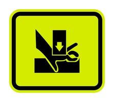 Beware You Hand When Using Silkscreen Symbol Sign Isolate On White Background,Vector Illustration vector
