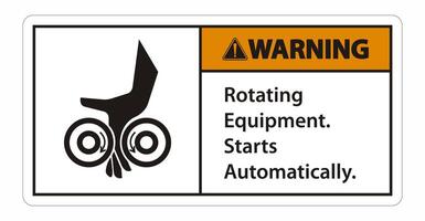 Rotating Equipment.Starts Automatically Symbol Sign Isolate on White Background,Vector Illustration vector