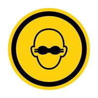 Symbol Wear Opaque Eye Protection Sign Isolate On White Background,Vector Illustration EPS.10 vector