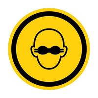 Symbol Wear Opaque Eye Protection Sign Isolate On White Background,Vector Illustration EPS.10 vector