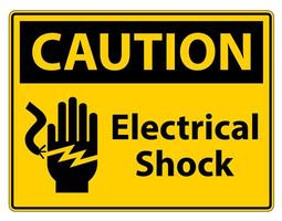 Electrical Shock Electrocution Symbol Sign, Vector Illustration, Isolate On White Background Label .EPS10