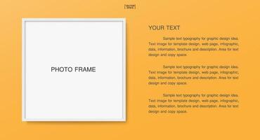 Empty blank photo frame or picture frame for poster background, artwork and product advertising. Vector. vector