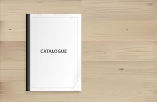 Book binder with empty cover for background on wood. Vector. vector