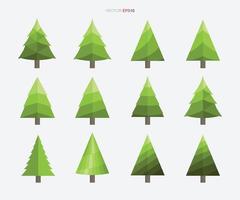 Collection of Christmas tree. Abstract tree sign and symbol. Vector. vector