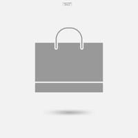 icono de bolsa de compras sobre fondo blanco. vector. vector