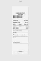 Airline boarding pass ticket. White boarding pass paper sheet. Vector. vector