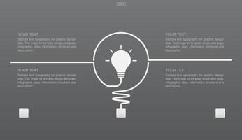 símbolo de bombilla abstracta e interruptor de luz sobre fondo gris. vector. vector