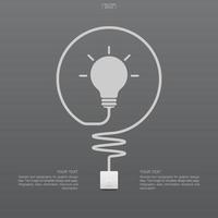 Abstract light bulb symbol and light switch on gray background. Lamp and switch. Vector. vector