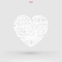 Abstract heart symbol for Valentine's Day. Heart shape for decorative card, website, template design and postcard. Vector. vector