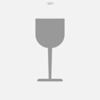 Wine glass cup icon. Vector. vector