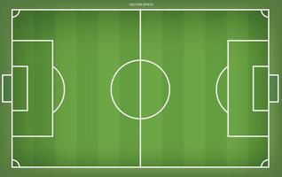 campo de fútbol o campo de fútbol de fondo. Cancha de césped verde para crear un juego de fútbol. vector. vector