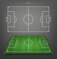 campo de fútbol o campo de fútbol de fondo. Cancha de césped verde para crear un juego de fútbol. vector. vector