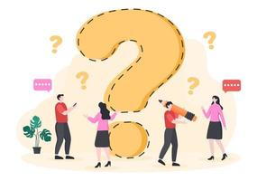 FAQ or Frequently Asked Questions for Website, Blogger Helpdesk, Clients Assistance, Helpful Information, Guides. Background Vector Illustration