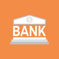 Bank icon. Saving or accumulation of money, investment concept. vector