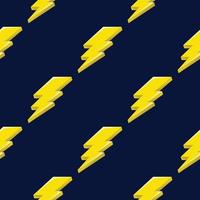 Lightning or thunder on the dark blue background. Seamless vector. vector