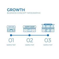 Business growth. Business infographics elements in modern. vector