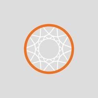 Simple Basketball basket and net. vector