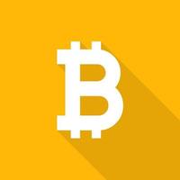 signo de icono de bitcoin. vector