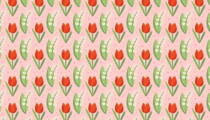 Snowdrop tulip natural floral pattern texture background banner Packaging design