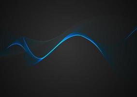 abstract blue flowing lines background vector