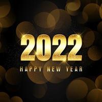 Gold Happy New Year background vector
