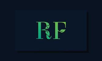 Minimal leaf style Initial RA logo. vector