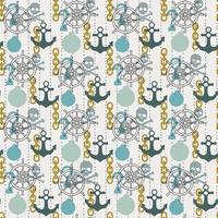 Seamless pirate theme pattern, vector background