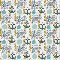 Seamless pirate theme pattern, vector background