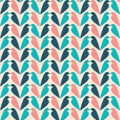 Abstract colored pattern with bird silhouette