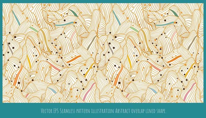 Vector EPS Seamless pattern illustration Abstract overlap lined shape